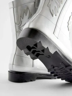 Next Silver Metallic Western Wellies^ Boots