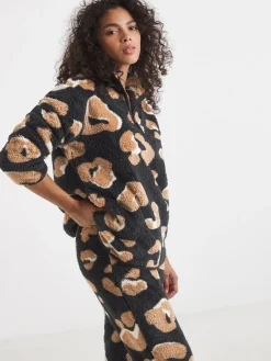 Outlet Simply Be Animal Fleece Twosie Set