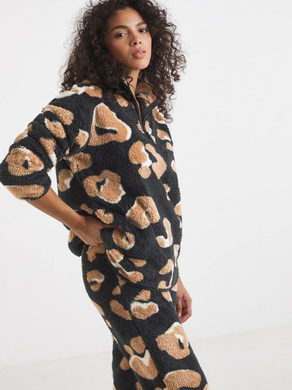 Outlet Simply Be Animal Fleece Twosie Set