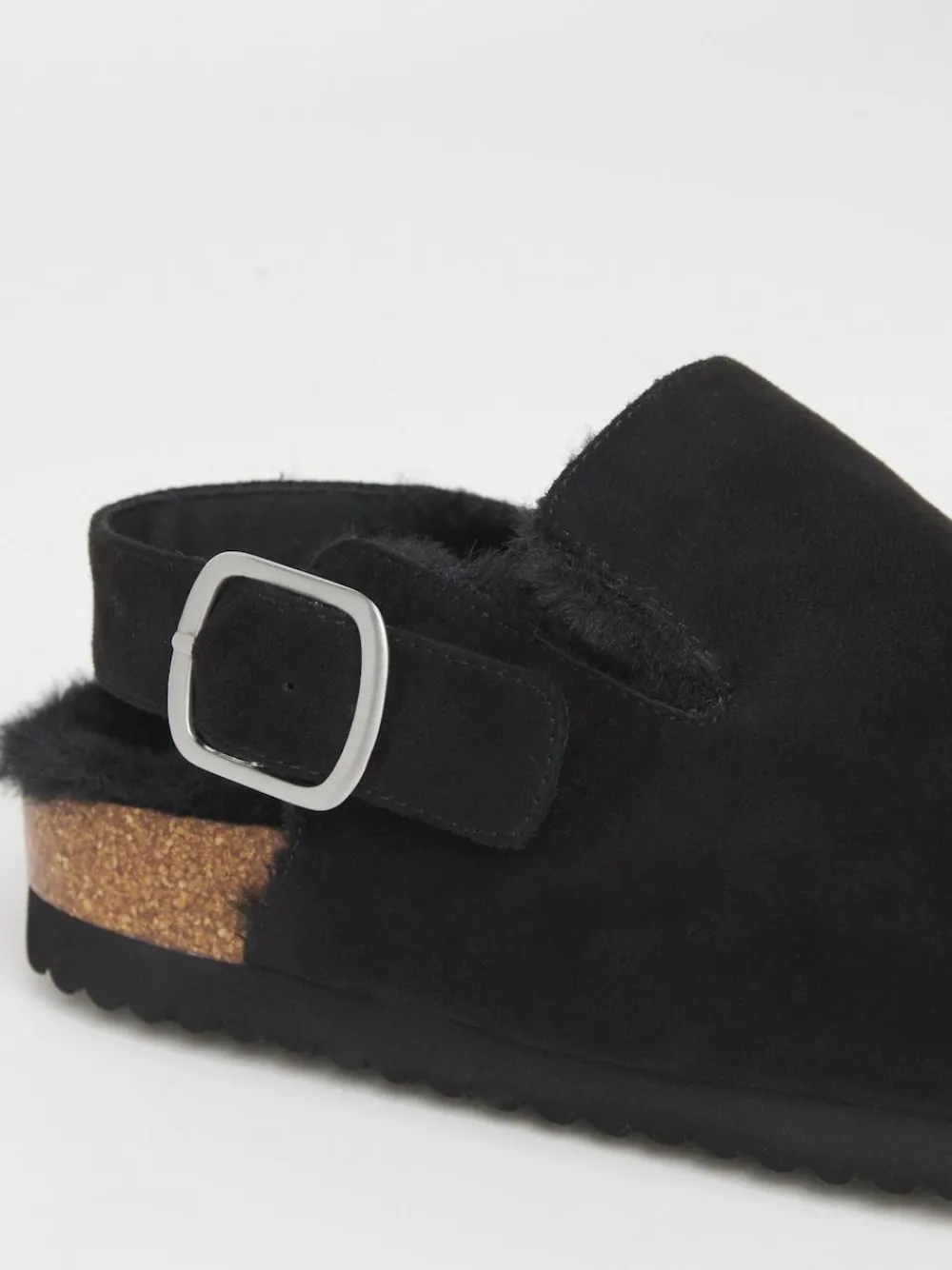Simply Be Fluffy Mules With Back Strap^Women Wide Fit & Extra Wide Fit|Slippers