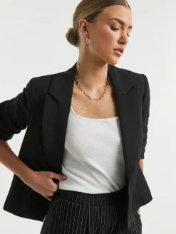 Hot Simply Be Black Oversized Cropped Blazer