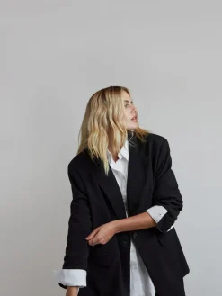 Online Simply Be Black Oversized Single Breasted Blazer