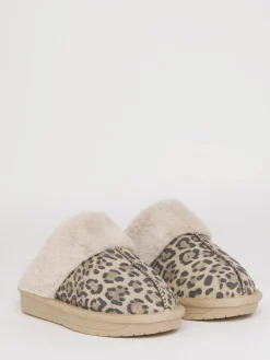 Clearance Simply Be Standard Fit Faux Fur Lined Suede Mule Slippers Light Brown