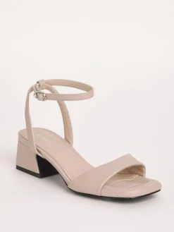 Simply Be Barely There on Low Block Heels in Extra Wide Fit^Women Heels