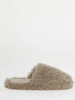Simply Be Shaggy Fur Mule Slippers^Women Slippers