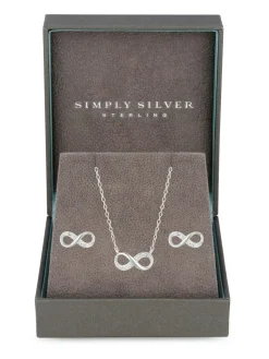 Best Simply Silver Silver Infinity Set