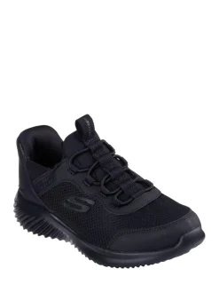 Clearance Skechers Black Bounder Brisk Burst School Slip In Trainers