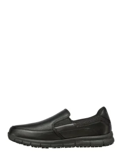 Skechers Black Mens Nampa Groton Resistant Slip On Shoes^ Shoes