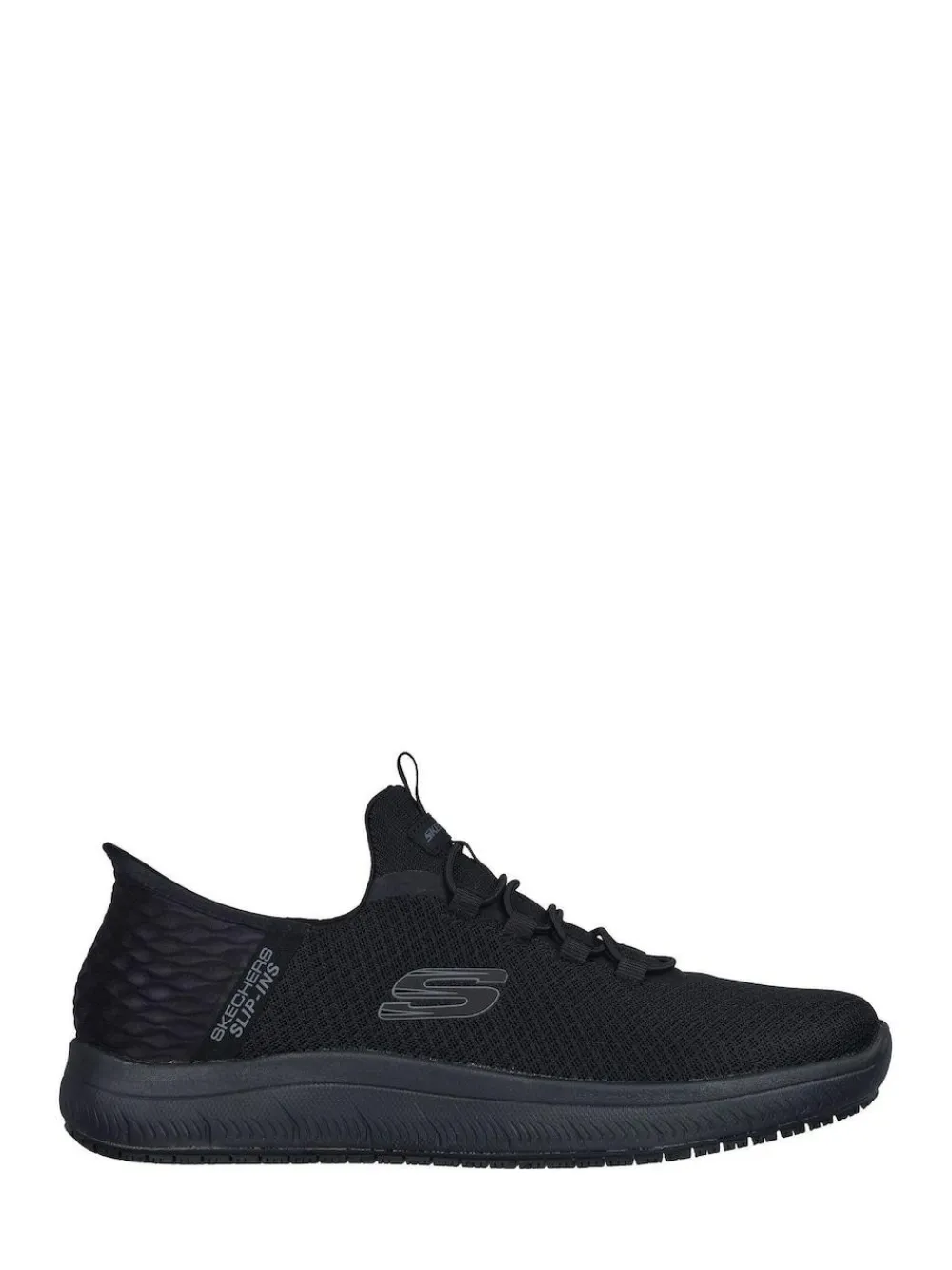 Clearance Skechers Black Mens Resistant Slip In Summits Trainers