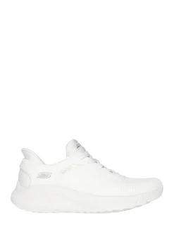 Best Skechers Chalk White BOBS Sport Squad Chaos Slip In Trainers