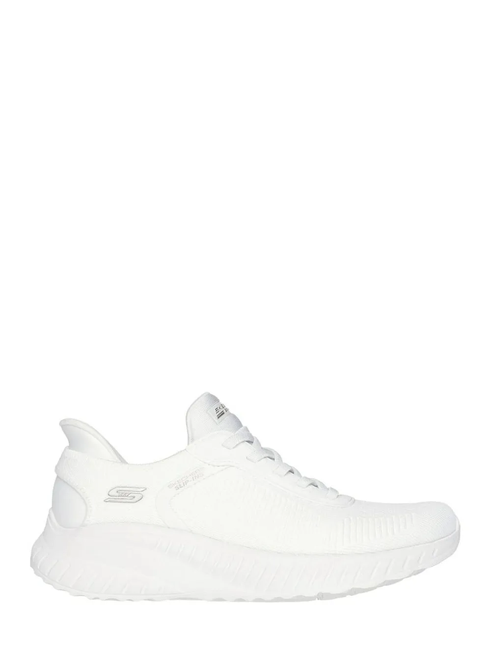 Best Skechers Chalk White BOBS Sport Squad Chaos Slip In Trainers
