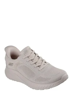 Clearance Skechers Light Natural BOBS Sport Squad Chaos Slip In Trainers