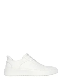 Outlet Skechers Court Break Double Vented Slip In Trainers White