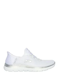 Clearance Skechers Womens Slip In Summits Dazzling Haze Trainers White