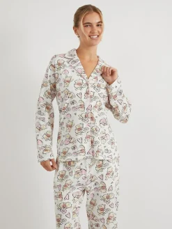 Skinnydip Cream Disney Winnie The Pooh Love Pyjamas Set^Women Pyjamas|All Night & Lounge