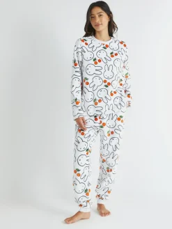 Clearance Skinnydip White Miffy x Cherry Fleece Pyjamas Set