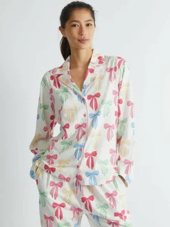 Skinnydip White Multicolour Bow Pyjama Set^Women Pyjamas