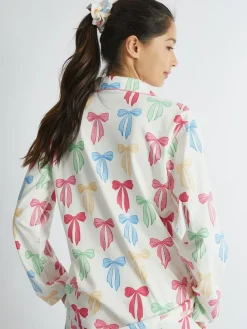 Skinnydip White Multicolour Bow Pyjama Set^Women Pyjamas