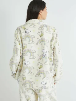 Best Skinnydip White Peanuts x Snoopy Rainbow Fleece Pyjamas Set