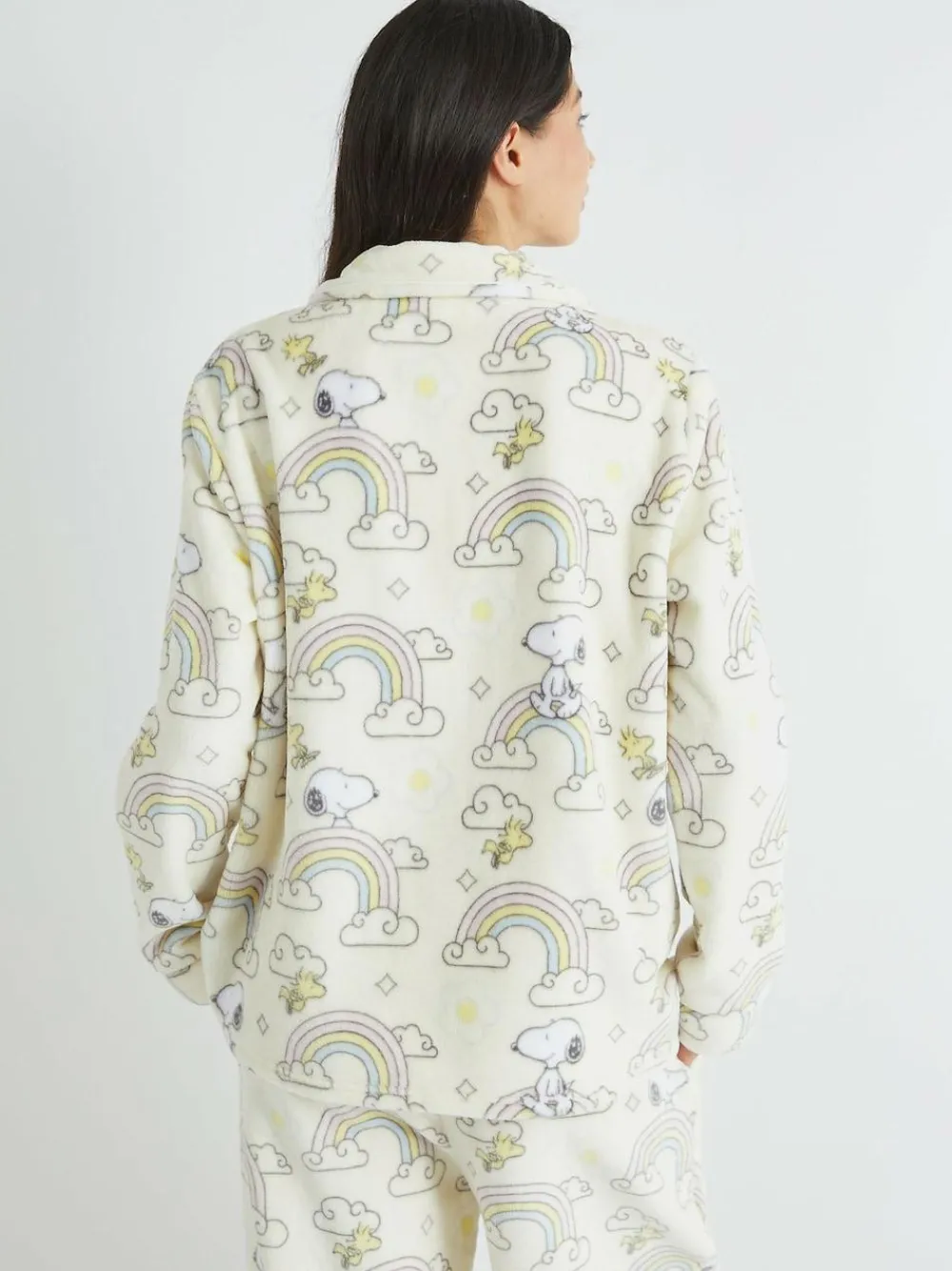 Best Skinnydip White Peanuts x Snoopy Rainbow Fleece Pyjamas Set