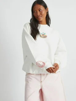 Skinnydip White The Simpsons x Krusty Burger Sweatshirt^Women Hoodies & Sweatshirts