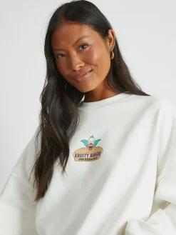 Skinnydip White The Simpsons x Krusty Burger Sweatshirt^Women Hoodies & Sweatshirts