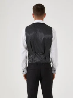 Best Skopes Milan Scoop Slim Fit Suit Waistcoat Black