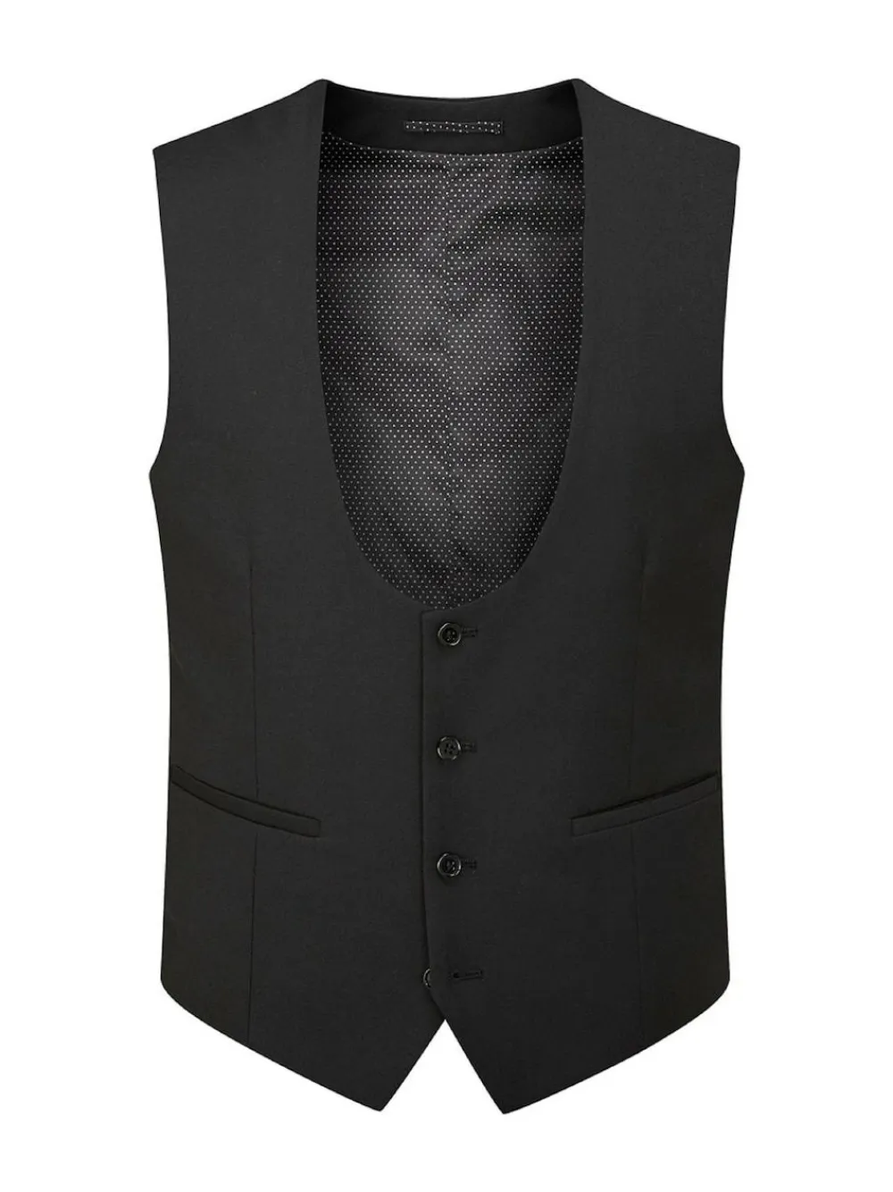 Best Skopes Milan Scoop Slim Fit Suit Waistcoat Black