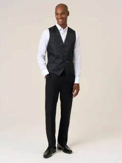 Skopes Party Paisley Waistcoat Black