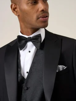 Skopes Party Paisley Waistcoat Black