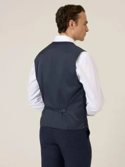 Skopes Blue Boyd Puppytooth Suit Waistcoat^ Vests