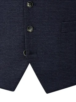 Skopes Blue Boyd Puppytooth Suit Waistcoat^ Vests