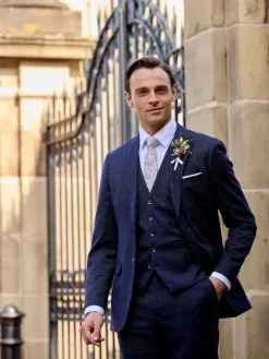 Skopes Blue Boyd Puppytooth Tailored Fit Suit Jacket^ Blue Suits