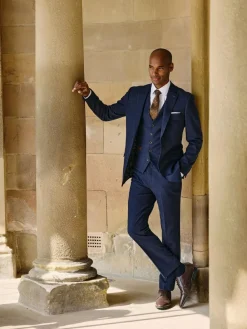 Clearance Skopes Blue Guildford Suit Soft Touch Tailored Fit Check Jacket