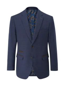 Clearance Skopes Blue Guildford Suit Soft Touch Tailored Fit Check Jacket