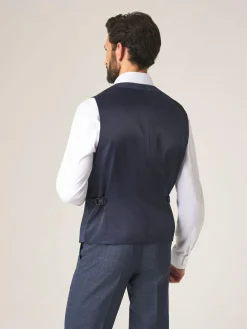 Online Skopes Single Breasted Double Breasted Scoop Anello Suit Waistcoat Blue