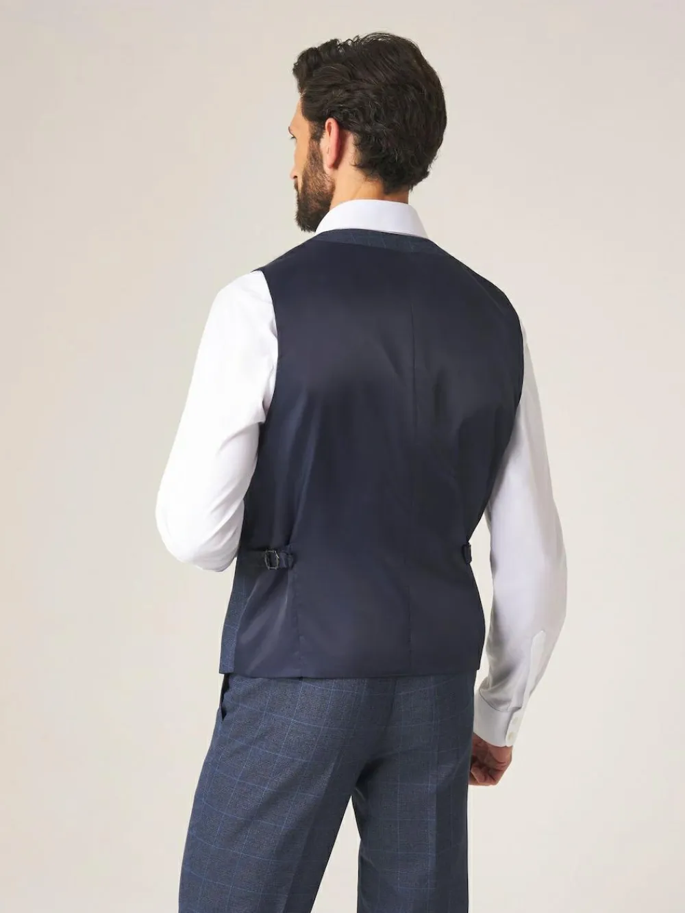 Online Skopes Single Breasted Double Breasted Scoop Anello Suit Waistcoat Blue