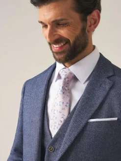 Sale Skopes Single Breasted Jude Tweed Tailored Fit Suit Jacket Blue