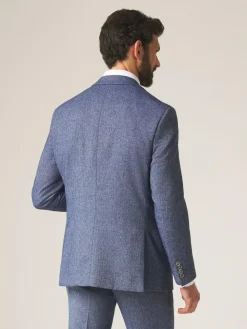 Sale Skopes Single Breasted Jude Tweed Tailored Fit Suit Jacket Blue