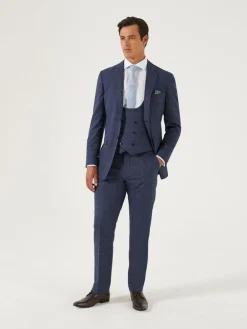 Skopes Slim Fit Anello Check Suit Jacket^ Blue Suits