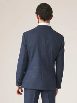 Skopes Slim Fit Anello Check Suit Jacket^ Blue Suits