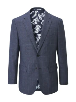 Skopes Slim Fit Anello Check Suit Jacket^ Blue Suits
