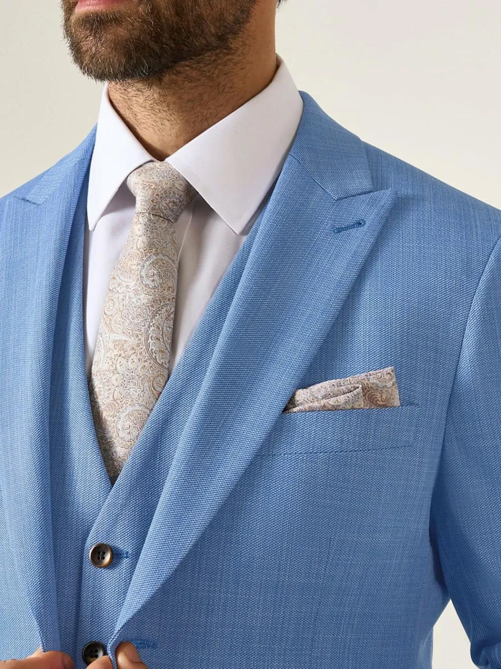 Outlet Skopes Slim Tailored Fit Redding Suit: Jacket Blue