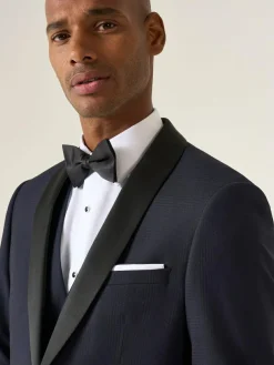 Hot Skopes Tailored Fit Newman Check Suit: Jacket Blue