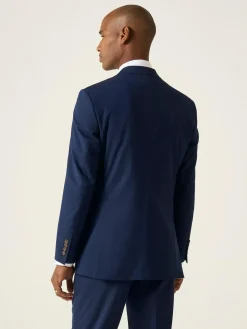 Clearance Skopes Tailored Fit Caspian Stretch Look Suit Jacket Blue