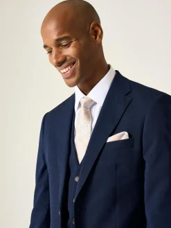 Clearance Skopes Tailored Fit Caspian Stretch Look Suit Jacket Blue