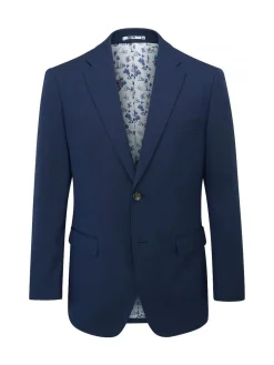 Clearance Skopes Tailored Fit Caspian Stretch Look Suit Jacket Blue