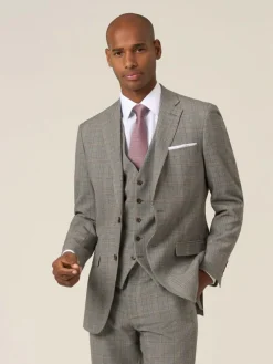 Skopes Brown Haley Tailored Fit Check Suit Jacket^ Suits & Tuxedos