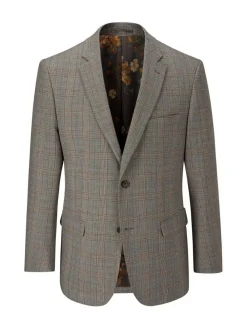 Skopes Brown Haley Tailored Fit Check Suit Jacket^ Suits & Tuxedos