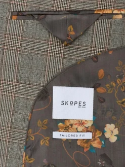 Skopes Brown Haley Tailored Fit Check Suit Jacket^ Suits & Tuxedos